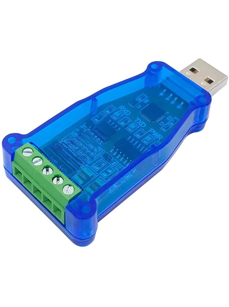 CONVERSOR / ADAPTADOR USB A MACHO A RS-485 REGLETA - PASIVO - 60x25x10mm - Chip CP2102