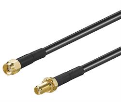 CONEXIÓN RP-SMA MACHO A RP-SMA HEMBRA - 1 METRO - CABLE RG58