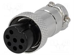 CONECTOR HEMBRA DE MICROFONO 7 PIN 16mm AEREO