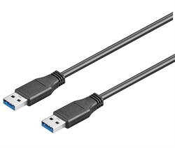 CONEXION USB 3.0 MACHO - MACHO - NEGRO - [1.8m]