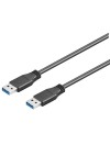 CONEXION USB 3.0 MACHO - MACHO - NEGRO - [1.8m]