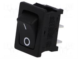 INTERRUPTOR BASCULANTE ARCOELECTRIC SPST  10A 250VAC - ON-OFF - NEGRO - FASTON 6,3mm