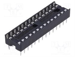 ZOCALO CIRCUITO INTEGRADO 28 PINES - RASTER 2,54mm - RASTER FILA 7,62mm