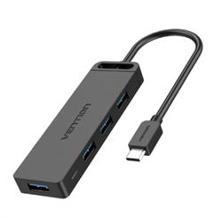 HUB DE USB TIPO C - x4 USB 3.0 - x1 MICRO USB DE ALIMENTACION - 5GBP/s - 0,15m