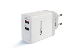 CARGADOR USB QUALCOOM - x1 USB QUICK CHARGE 3.0 12W - x1 USB 5V 2,4A