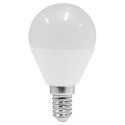 LAMPARA LED PLASTICO - ALUMINIO G45 ESFERICA - ROSCA E14 - 6W - 3000K - LUZ CALIDA