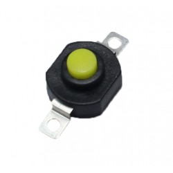 INTERRUPTOR DE PRESION AC250V - 1.5A  [ON] - [OFF] - 17x12x9mm - BOTON AMARILLO