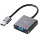 CONVERSOR - ADAPTADOR ENTRADA USB 3.0 MACHO - SALIDA VGA HEMBRA - DRIVERS INCLUIDOS