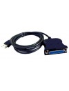 CONVERTIDOR PUERTO SUB-D 25 PIN / PARALELO  A USB A 2.0 - 1,8 METROS - WIN7 VISTA 8 10