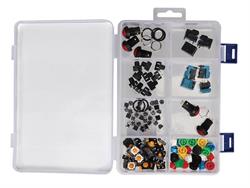 KIT DE INTERRUPTORES Y PULSADORES - 82 PIEZAS - EN CAJA CLASIFICADORA