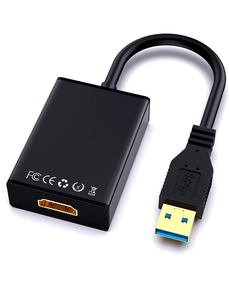 CONVERSOR - ADAPTADOR ENTRADA USB 3.0 MACHO - SALIDA HDMI HEMBRA - DRIVERS INCLUIDOS