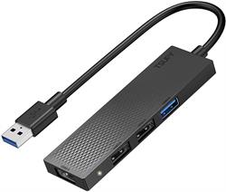 HUB DE 4 PUERTOS USB TSUPY - X1 USB 3.0 - X3 USB 2.0 - NEGRO