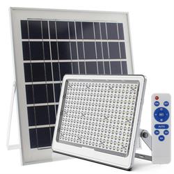PROYECTOR LED 300W IP65 - BATERIA 3,2V/25Ah + PANEL SOLAR + MANDO IR