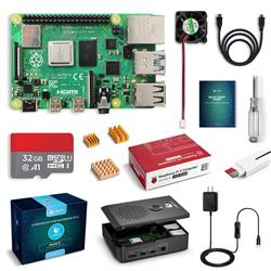 KIT RASPBERRY PI 4 - ALIMENTADOR - CARCASA - VENTILADOR - DISIPADORES - TARJETA MEMORIA 32GB
