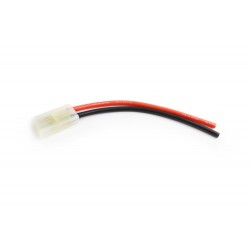 CONECTOR ALIMENTACION DC TAMIYA - 2 PINES - 6,2mm - AWG20 - MACHO - CABLE 140mm