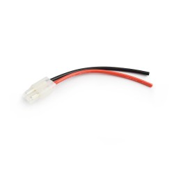 CONECTOR ALIMENTACION DC TAMIYA - 2 PINES - 6,2mm - AWG20 - HEMBRA - CABLE 140mm
