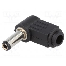 CONECTOR JACK ALIMENTACION ACODADO 5,5x2,5mm LARGO 14mm