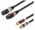 CONEXION NIMO AUDIO 2 XLR 3 PIN HEMBRA - 2 RCA MACHO - 1.5M