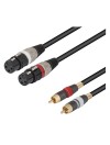 CONEXION NIMO AUDIO 2 XLR 3 PIN HEMBRA - 2 RCA MACHO - 1.5M