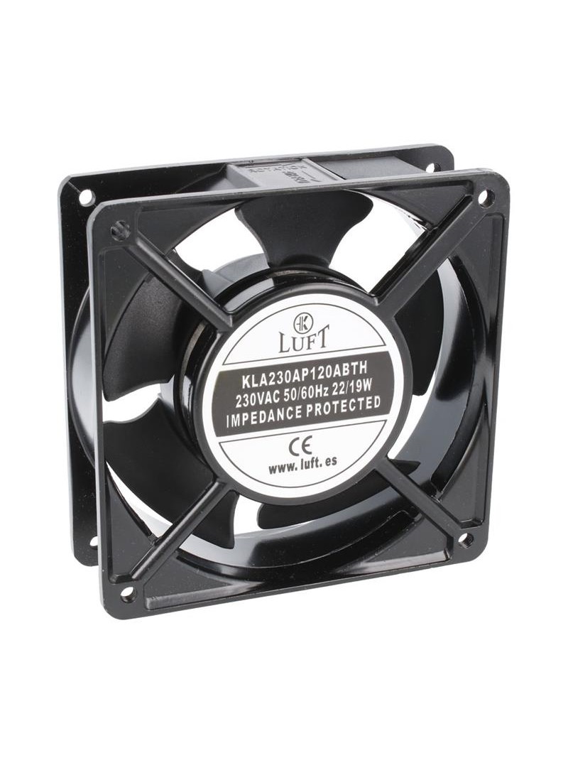 VENTILADOR METAL 120X120X38 - 230V RODAMIENTOS - ALUMINIO - 2 HILOS