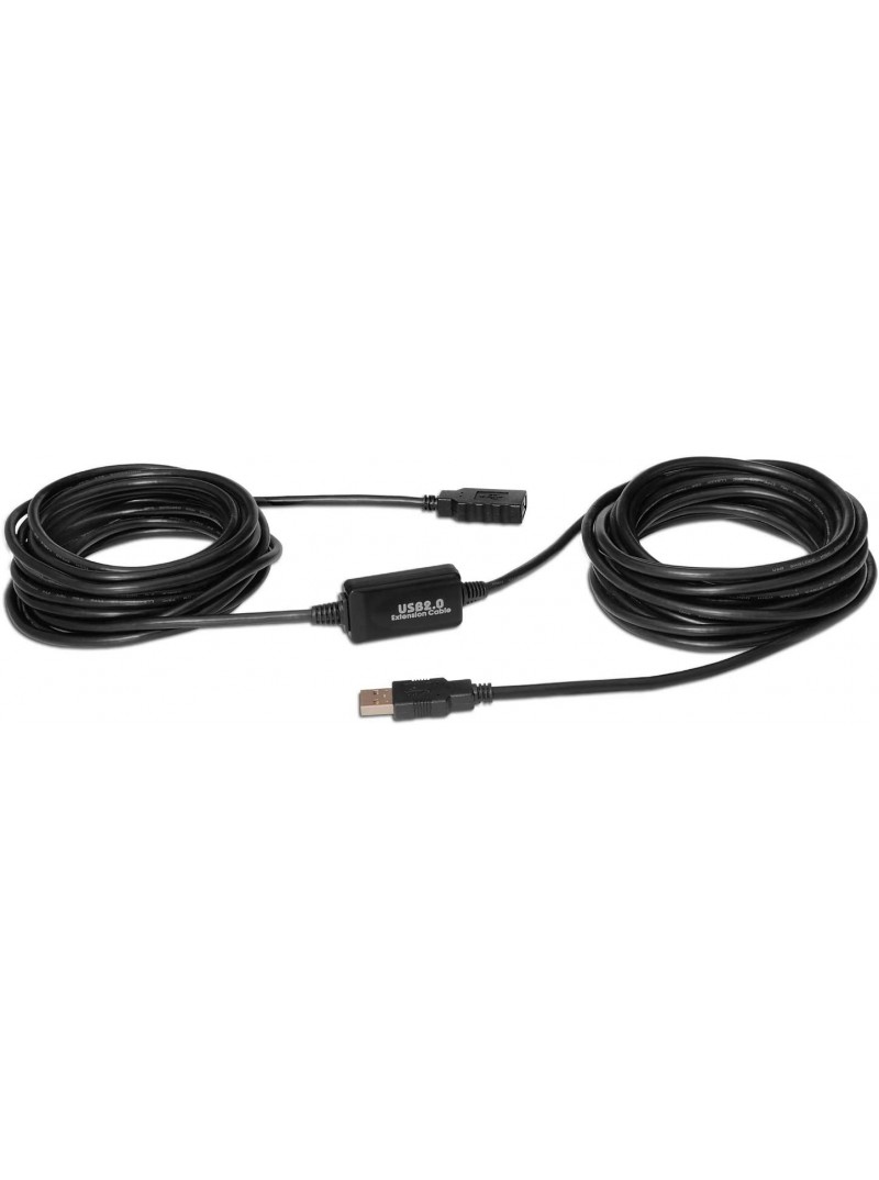 PROLONGADOR ACTIVO USB MACHO - HEMBRA - 15 mts - CON REPETIDOR