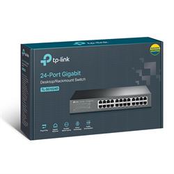 SWITCH ETHERNET TP-LINK 24 PUERTOS 10/100/1000 - GIGABIT - CON ACCESORIOS PARA RACK 19"