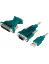 CONVERTIDOR PUERTO SERIE RS232 - SUB-D 9 PIN A USB A 2.0 + ADAPTADOR 25 PIN