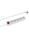 REGLETA 5 TOMAS SCHUKO - 3x1,5mm 16A - CON INTERRUPTOR - CABLE 3 METROS - PROTEC. NIÑOS