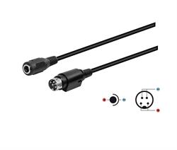 CONEXIÓN / CONVERSOR DE JACK HUECO HEMBRA 5.5X2.1 A MINI DIN MACHO 4 PIN GRUESOS