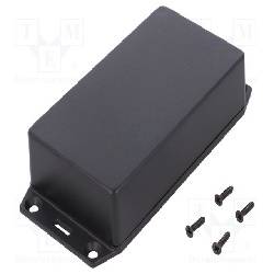 CARCASA - CAJA DE MONTAJE UNIVERSAL HAMMOND 63X113X31mm CON SOPORTE - NEGRO