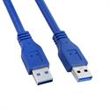 CONEXION USB 3.0 MACHO - MACHO - AZUL - [0.5m]