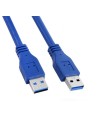 CONEXION USB 3.0 MACHO - MACHO - AZUL - [0.5m]