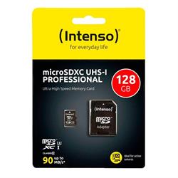 MEMORIA MICRO SD UHS-I 128GB INTENSO - CL10 - CON ADAPTADOR A SD