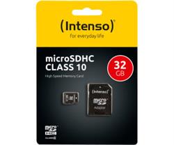 MEMORIA MICRO SD UHS-I 32GB INTENSO - CL10 - CON ADAPTADOR A SD