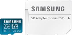 MEMORIA MICRO SD UHS-I 256GB SAMSUNG EVO SELECT - CON ADAPTADOR A SD - 130MBs