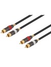 CONEXION PROFESIONAL NIMO 2 RCA MACHO - 2 RCA MACHO - CON TOMA DE REMOTE[1m]