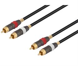CONEXION PROFESIONAL NIMO 2 RCA MACHO - 2 RCA MACHO - CON TOMA DE REMOTE[3m]