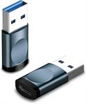 ADAPTADOR USB A 3.1 MACHO - USB-C HEMBRA - 10Gbps - OTG - NEGRO - METAL ALTA CALIDAD
