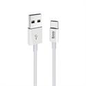 CONEXION USB A 2.0 - USB TIPO C - 2,4A - 1 METRO -  BLANCO