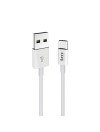 CONEXION USB A 2.0 - USB TIPO C - 2,4A - 1 METRO -  BLANCO