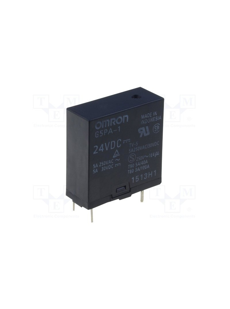 RELE ELECTROMAGNETICO OMRON - SPST -  24VDC 16A - 250VCA  1Cto - 23,8x23,8x9,85mm