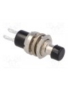 PULSADOR PRESION METALICO SPST  1 POSICION 230V / 1A - NC [TECLA REDONDA NEGRA]