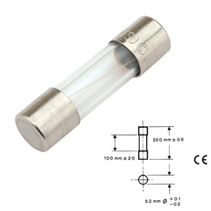 FUSIBLE 5X20 - RAPIDO - 100mA - CRISTAL