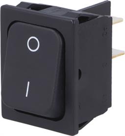 INTERRUPTOR BASCULANTE DE POTENCIA DPST - 20A 250V - 2 POSICIONES - OFF ON - TECLA NEGRO