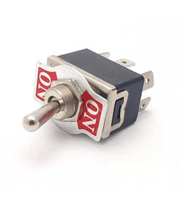 INTERRUPTOR PALANCA NINIGI DP3T - 3 POSICIONES 2A 250V - 6 CONTACTOS [ON - OFF - ON] - CONECTORES FASTON 6,3mm