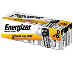 PILA ALCALINA ENERGIZER INDUSTRIAL LR20 / D - CAJA 12 UNIDADES