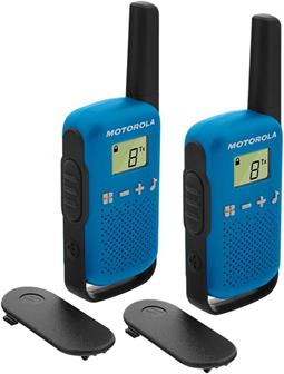 PAREJA DE WALKIE-TALKIE MOTOROLA T42 - PMR446 - 16 CANALES - HASTA 4KM - x3 AAA - AZUL