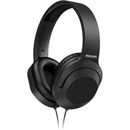 AURICULAR DE DIADEMA PHILIPS 40mm  - CABLE 2m -NEGRO