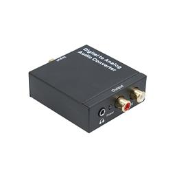 CONVERSOR / ADAPTADOR ENTRADA OPTICA Y COAXIAL - SALIDA 2 RCA HEMBRA + 1 JACK 3,5mm  AURICULARES - AUDIO - CON CABLE USB incl.
