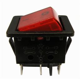 INTERRUPTOR CONMUTADOR BASCULANTE- 2 POSICIONES BIPOLAR - ON ON - 15A 250V - 6 FASTON